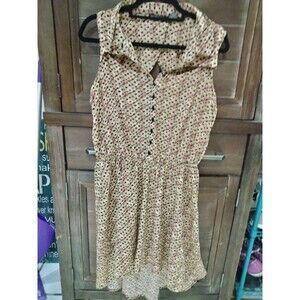 Fashion Figure Women's 1X Knee Length Dress Multicolored